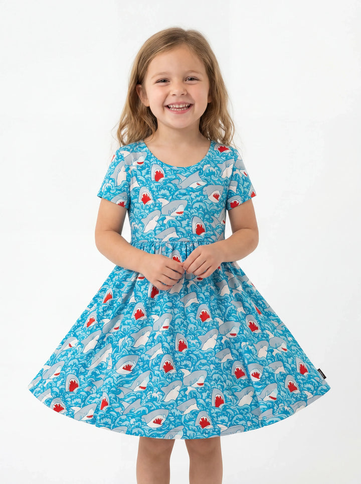 Shark Wave Rush Bambus-Wickelkleid