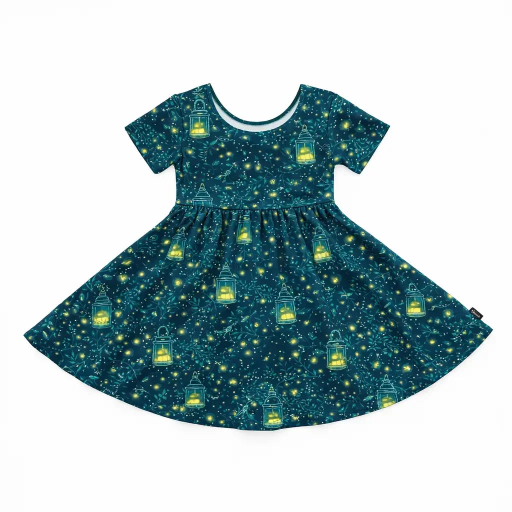 Glühwürmchen Laterne Nacht Bambus Wirbelkleid