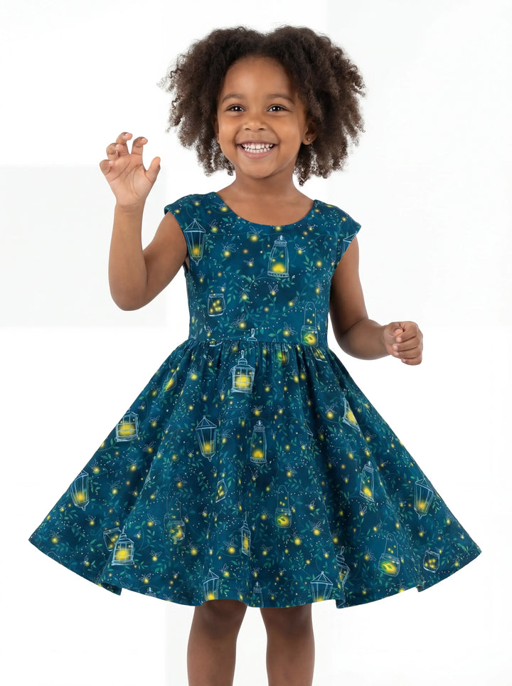 Glühwürmchen Laterne Nacht Bambus Wirbelkleid