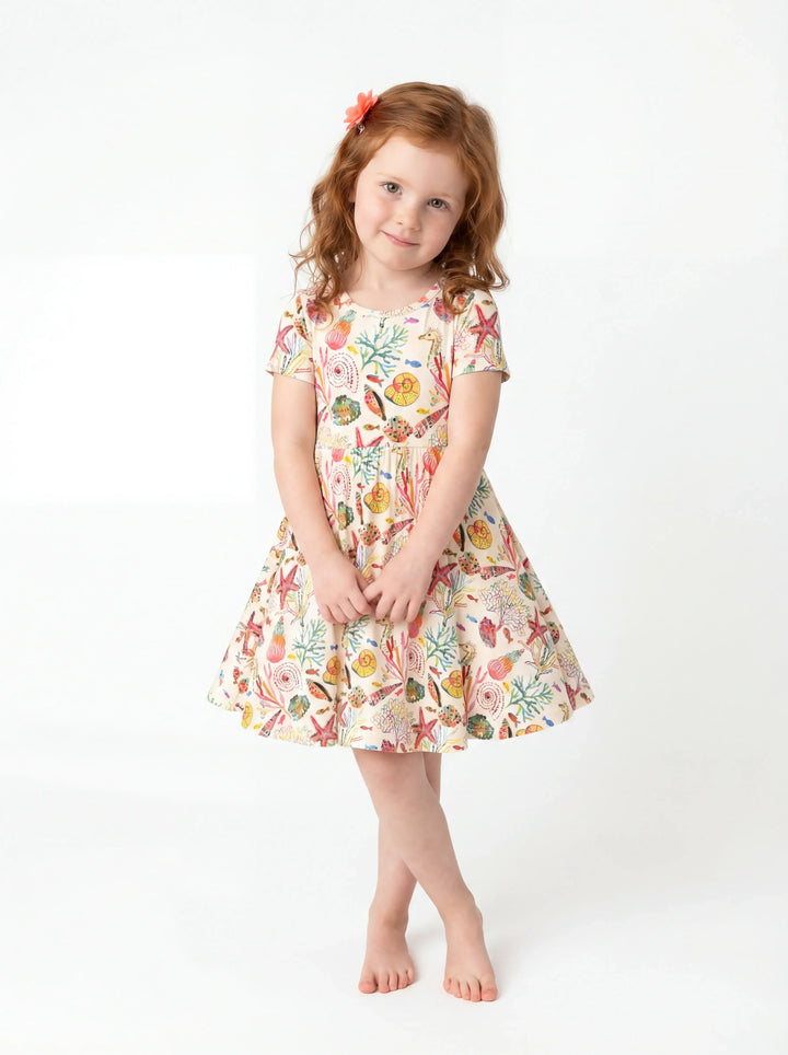 Tropisches Riff Fantasie Bambus Wickelkleid
