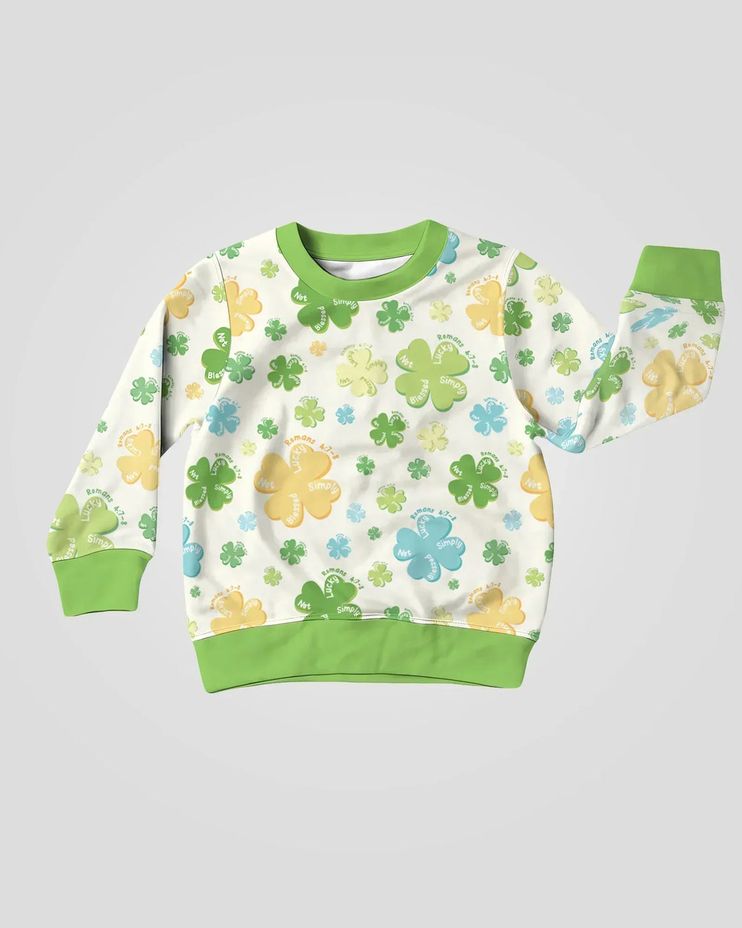 Shamrocks Print St. Patrick's Day Crewneck Sweatshirt