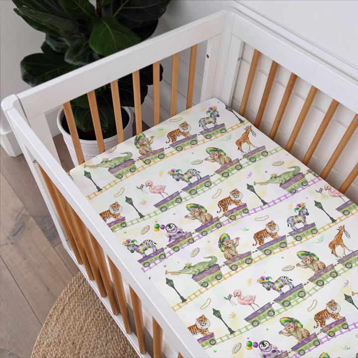 Mardi Gras Jungle Krewe Crib Sheet