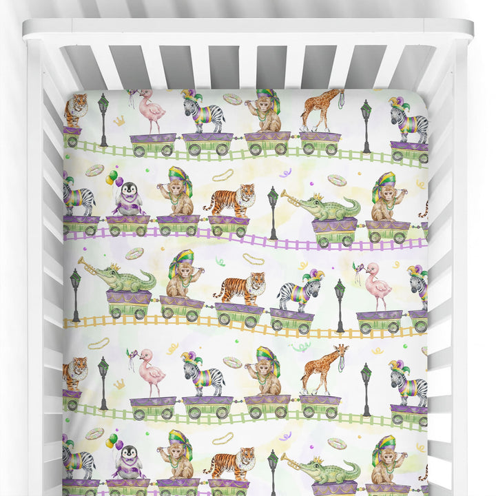 Mardi Gras Jungle Krewe Crib Sheet