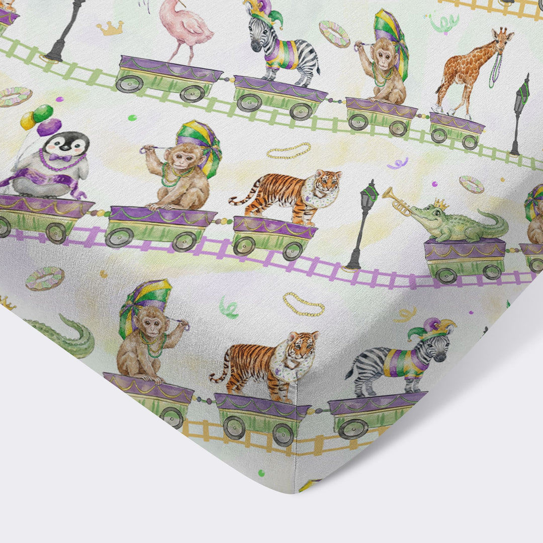 Mardi Gras Jungle Krewe Crib Sheet