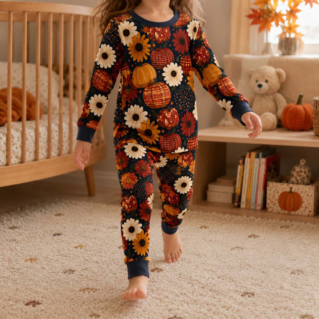 Crisp Autumn Air Bamboo Two Piece Long Sleeve Pajama Set
