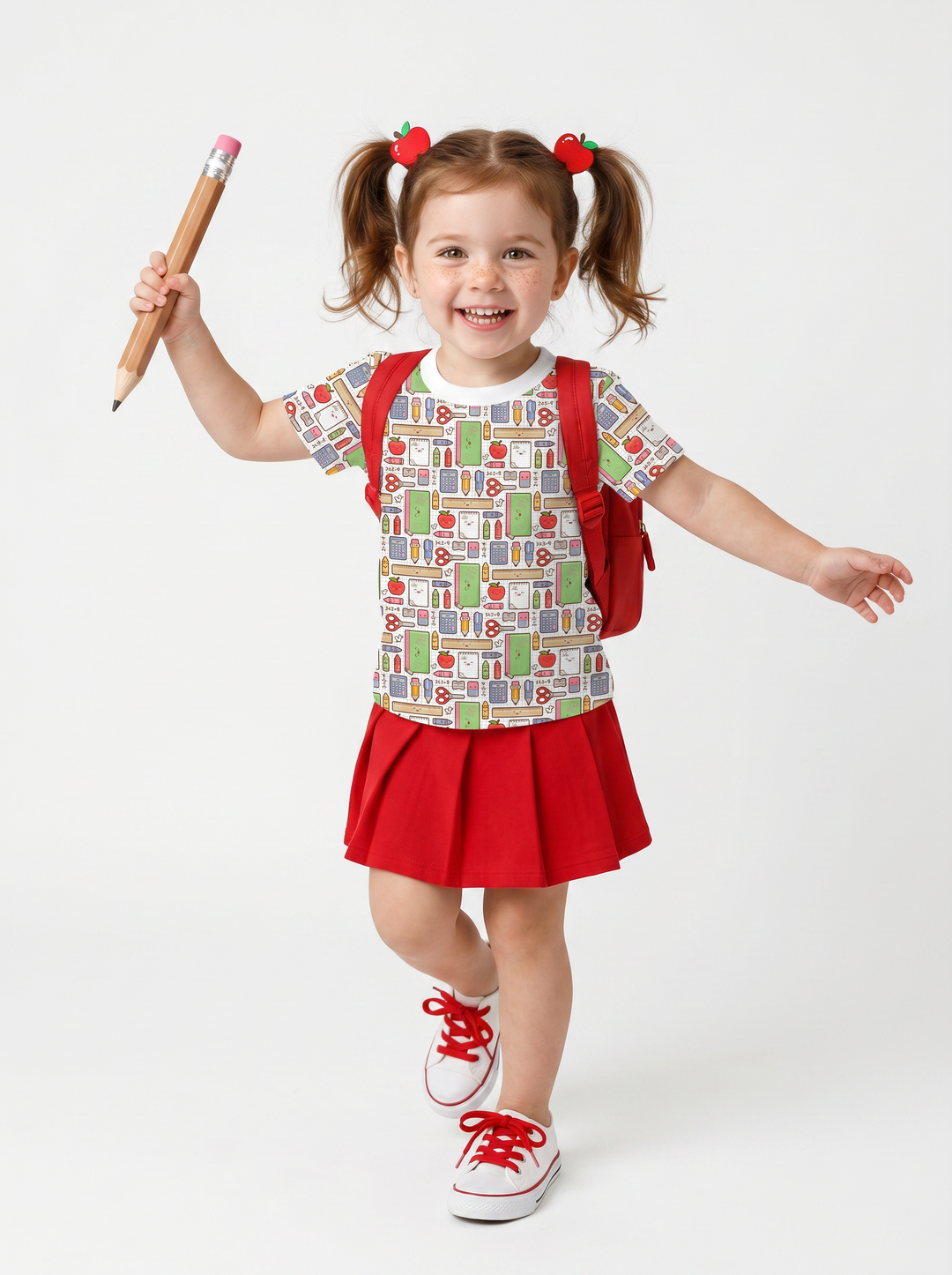 School Supply Parade Bamboo Crewneck T-Shirt
