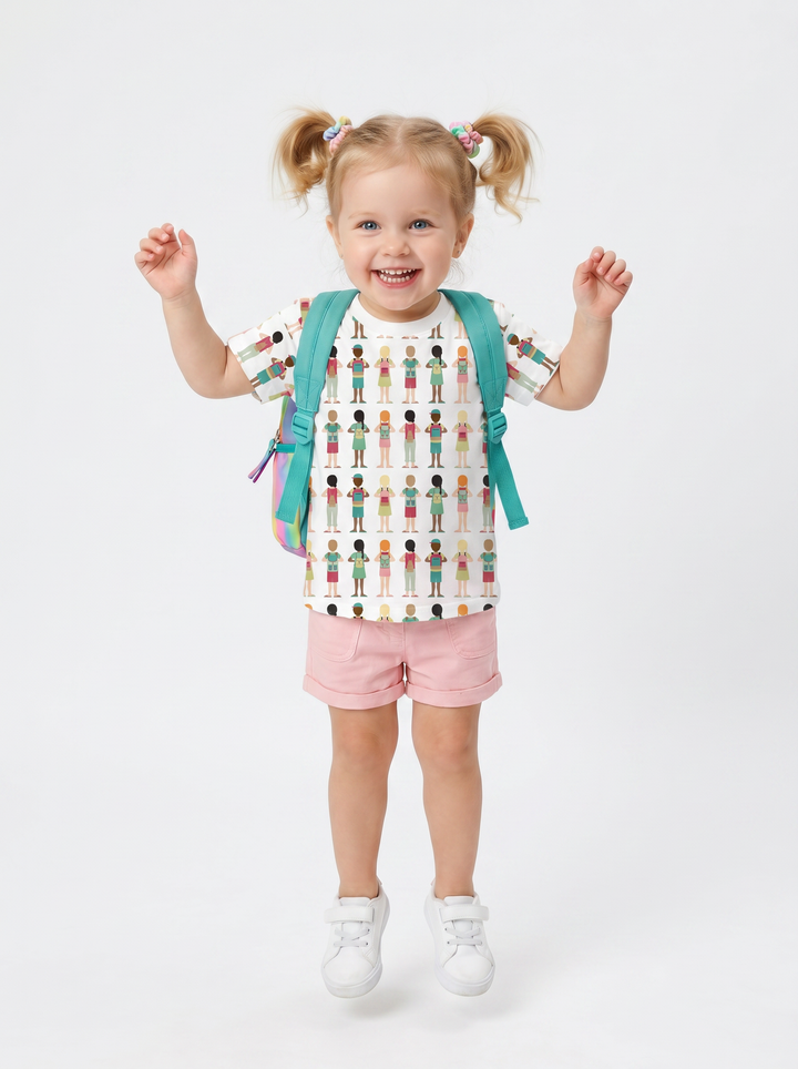 Little Friends Everywhere Bamboo Crewneck T-Shirt
