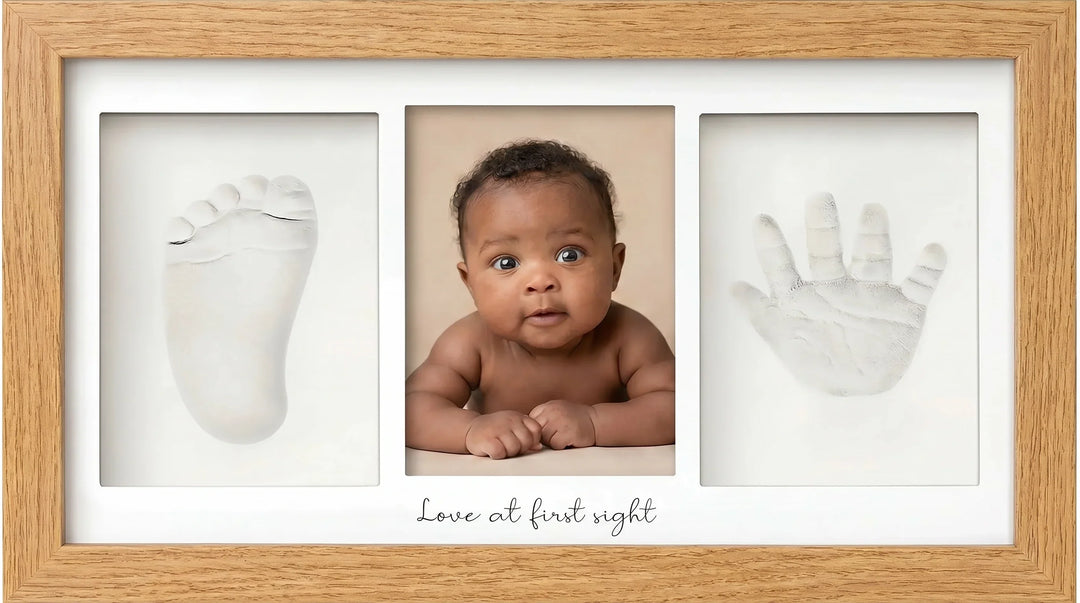 Baby Handprint & Footprint Keepsake Duo Frame