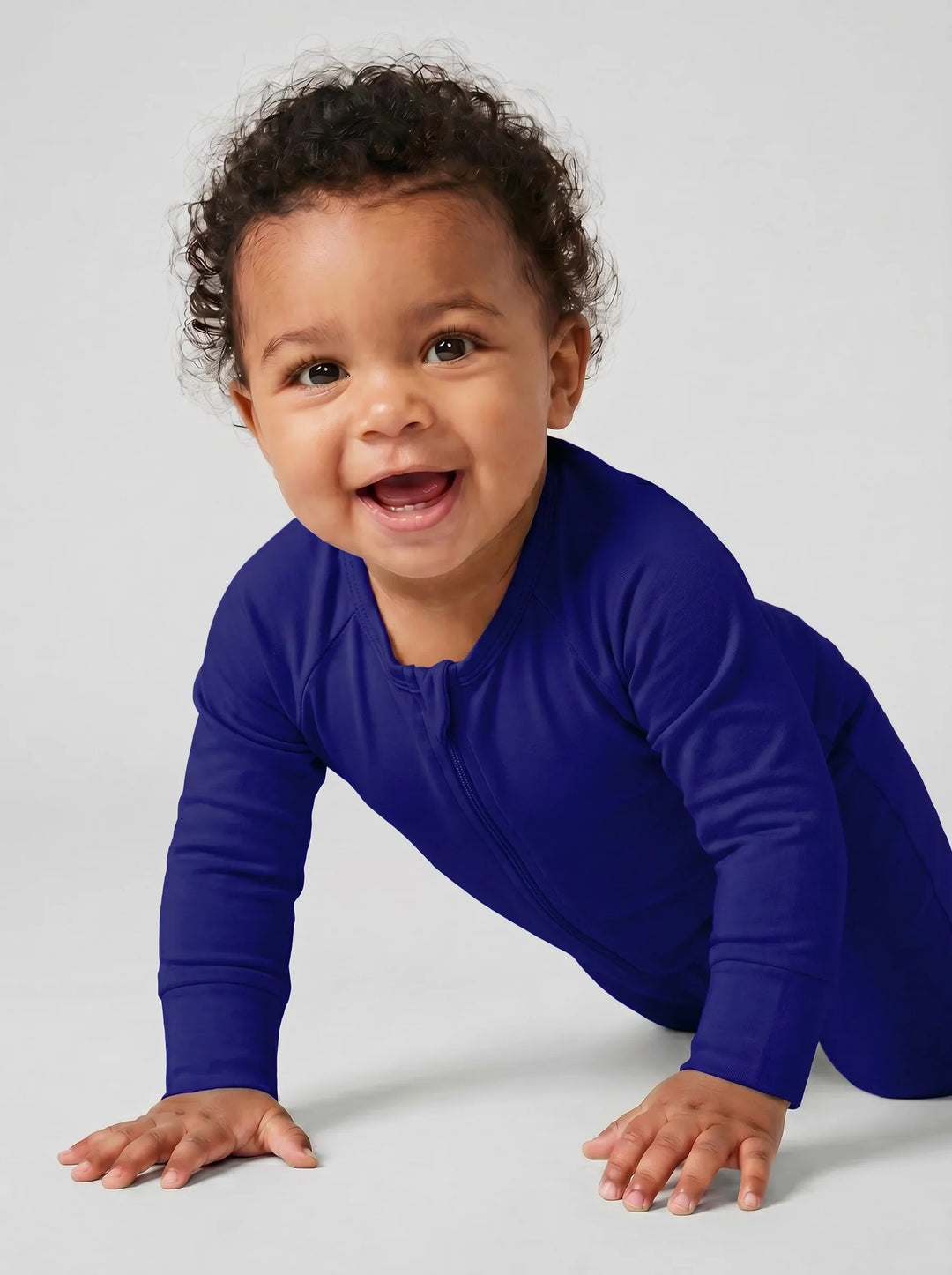 Midnight Blue Bamboo Convertible Zippered Romper