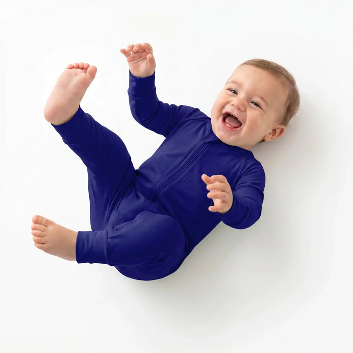 Midnight Blue Bamboo Convertible Zippered Romper