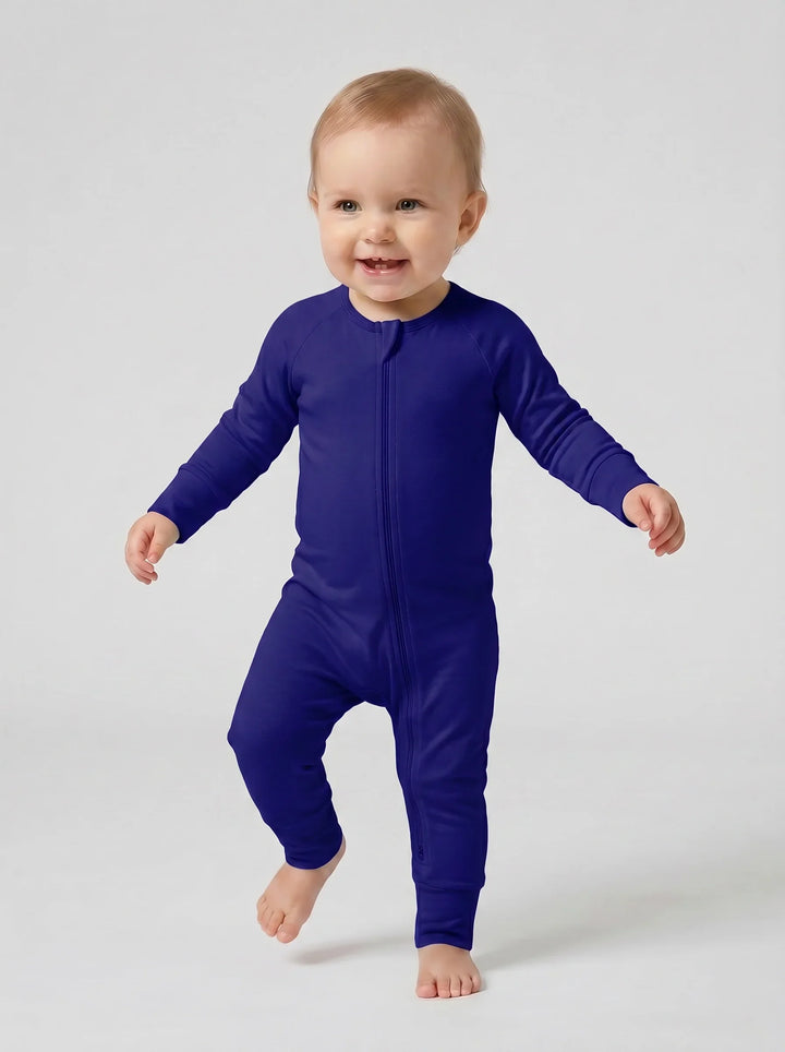 Midnight Blue Bamboo Convertible Zippered Romper