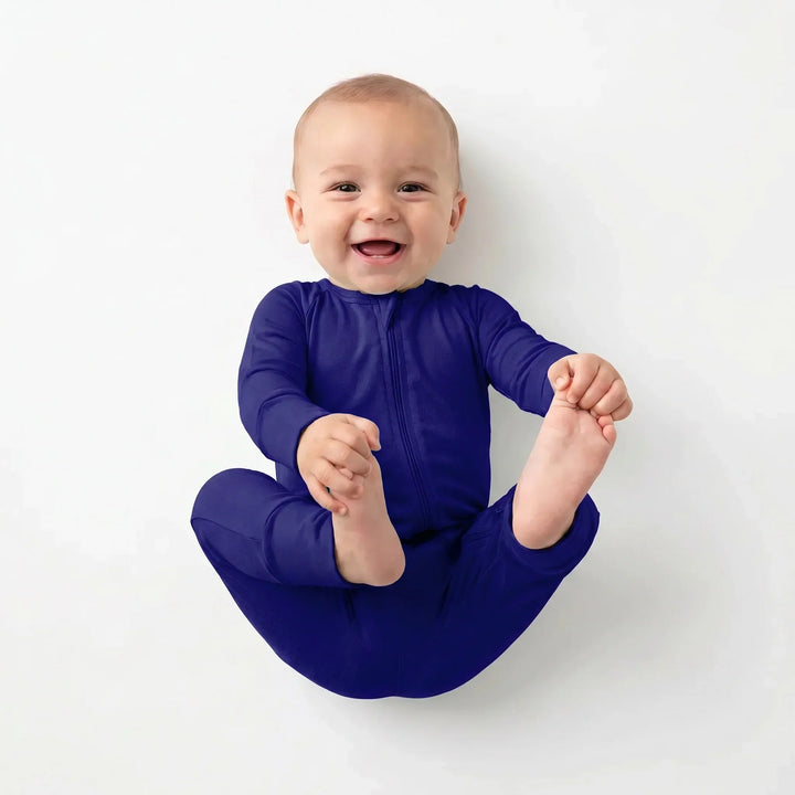 Midnight Blue Bamboo Convertible Zippered Romper