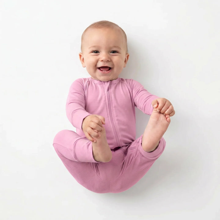 Pink Bamboo Convertible Zippered Romper