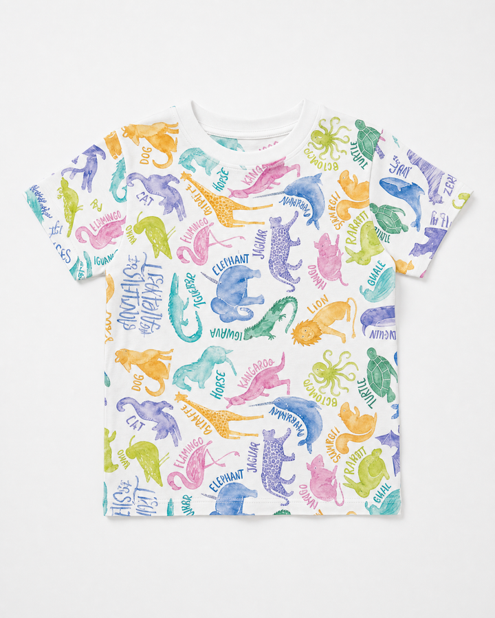 Wild Alphabet Wonders Bamboo Crewneck T-Shirt