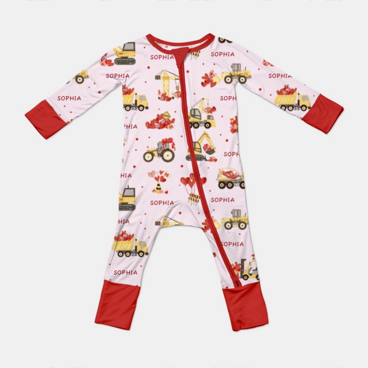 Custom Name Valentine Trucks Family Matching Convertible Zippy