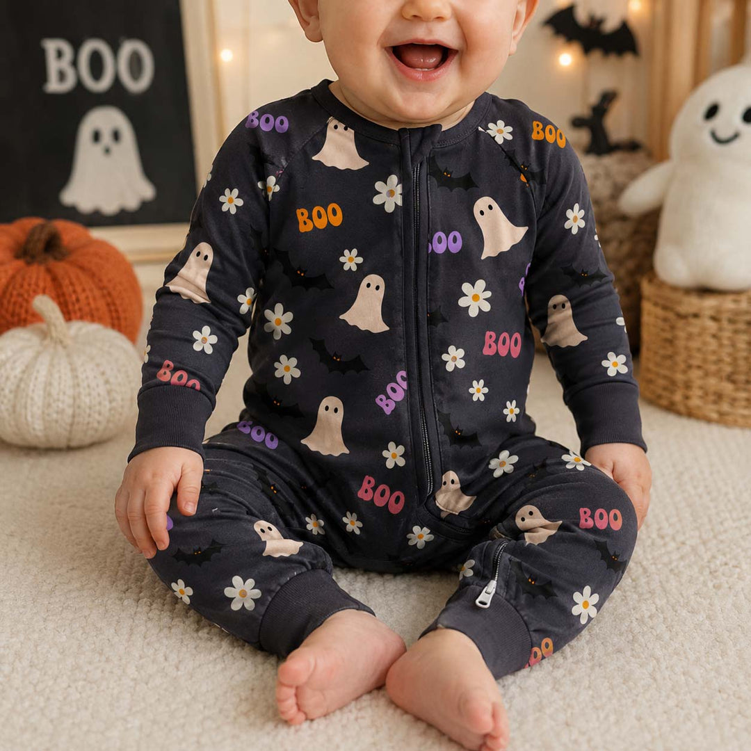 Cute Ghost Garden Bamboo Convertible Zippy