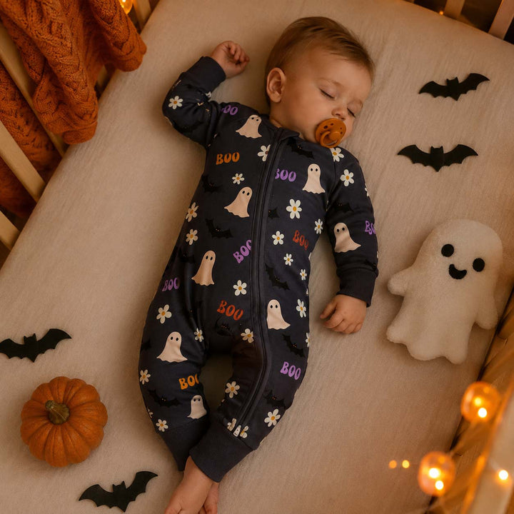 Cute Ghost Garden Bamboo Convertible Zippy