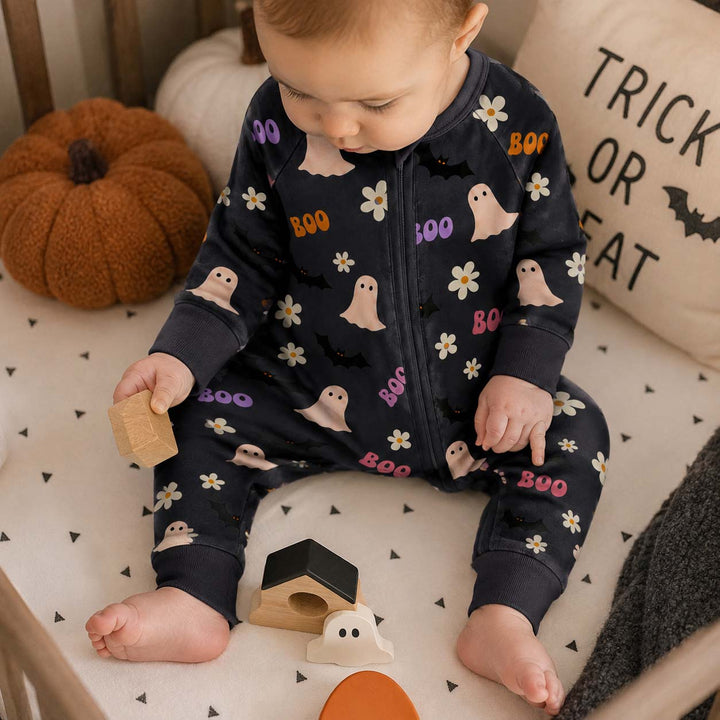 Cute Ghost Garden Bamboo Convertible Zippy