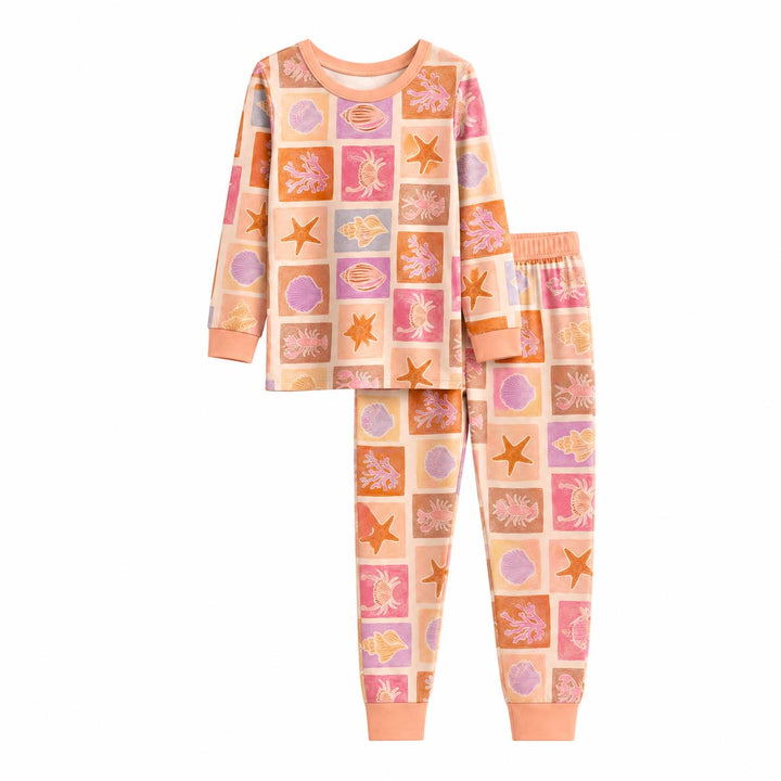Cute Marine Friends Bamboo Two Piece Long Sleeve Pajama Set