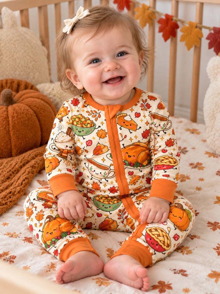 Cute Thanksgiving Feast Bamboo Convertible Zippy