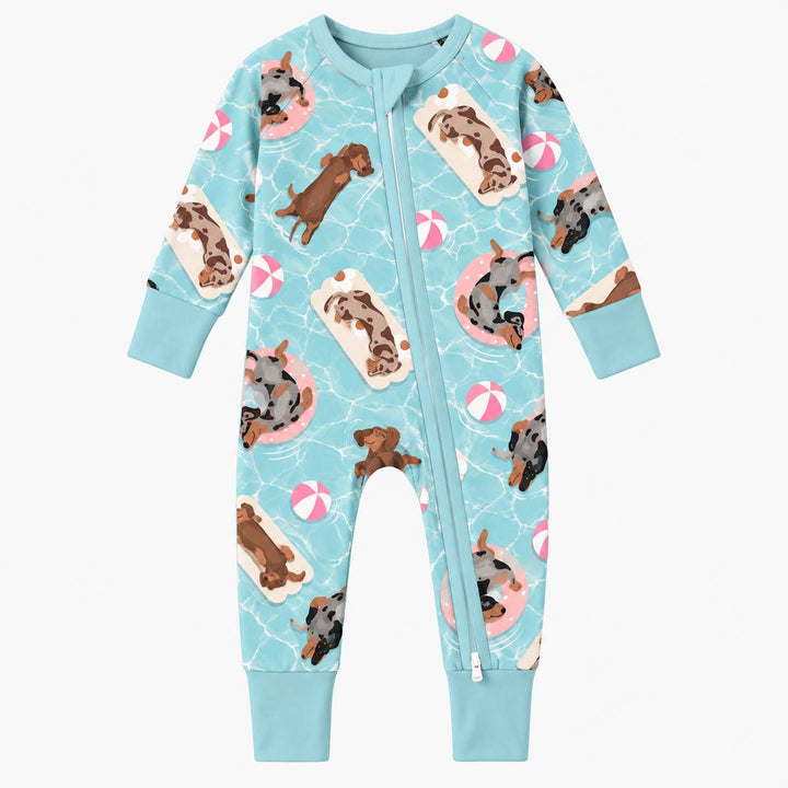 Dachshund Pool Party Bamboo Convertible Zippy