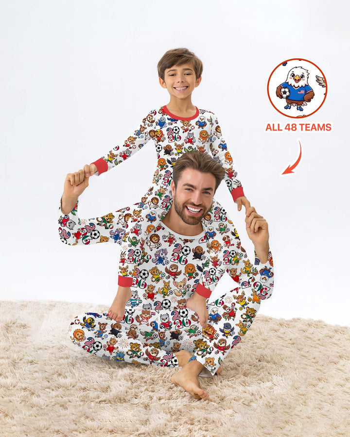 Conjunto de pijama de dos piezas de bambú de manga larga