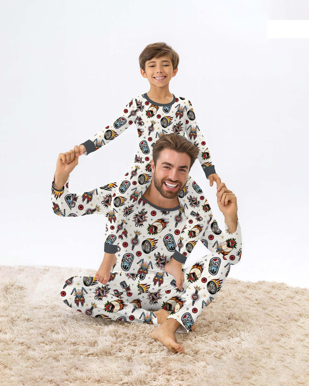 Born to Ride Together Family Matching Bamboo Men's Pajama Set