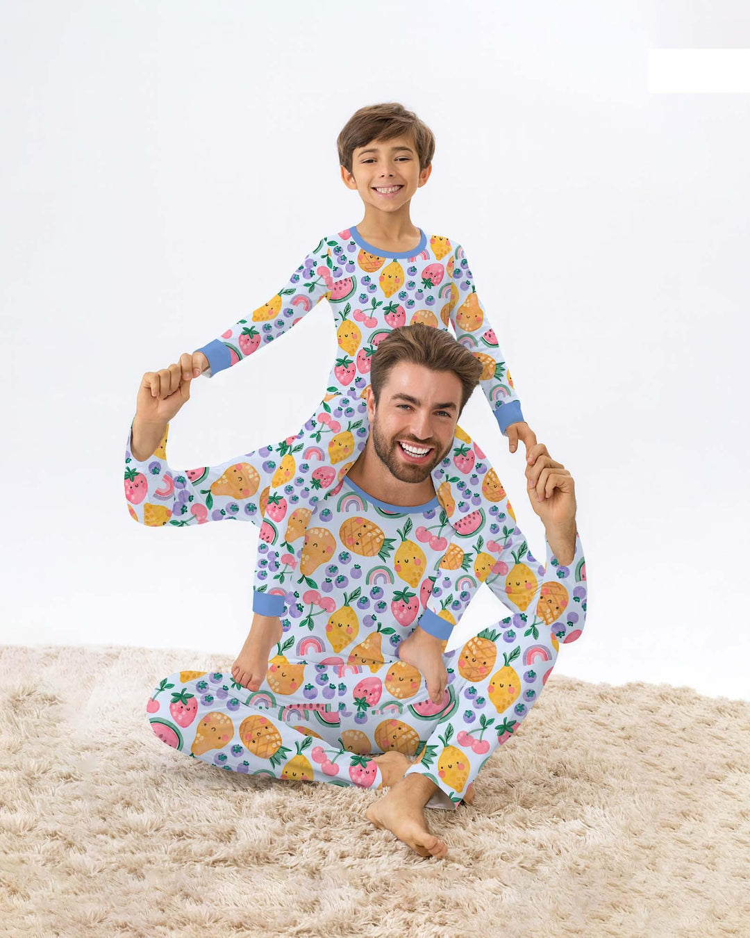 Conjunto de pijama de dos piezas de bambú de manga larga