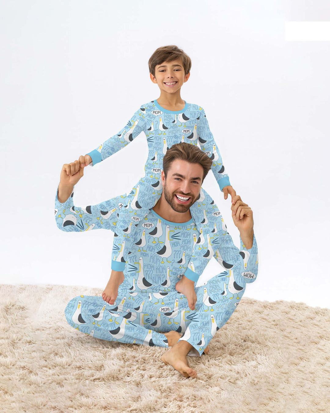 Funny Seagull MOM Bamboo Men's Pajama Set