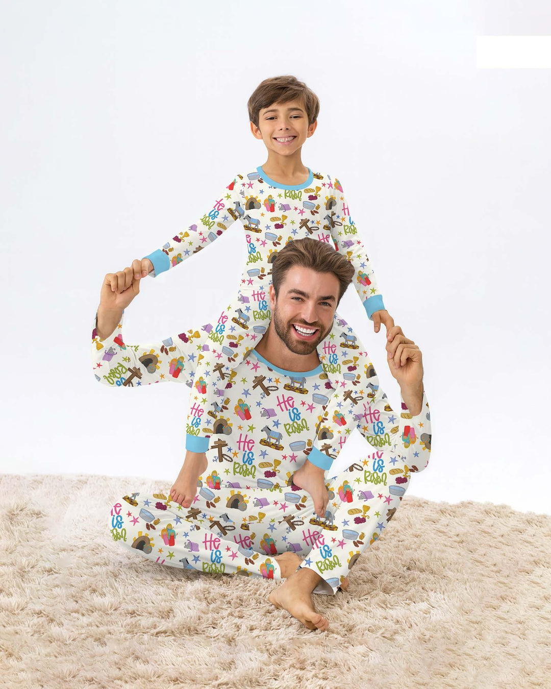 Bible Story Easter Family Matching Men's Pajama Set