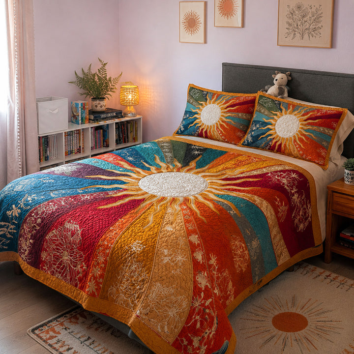 Daylight Bloom Bamboo Quilt Bedding Set