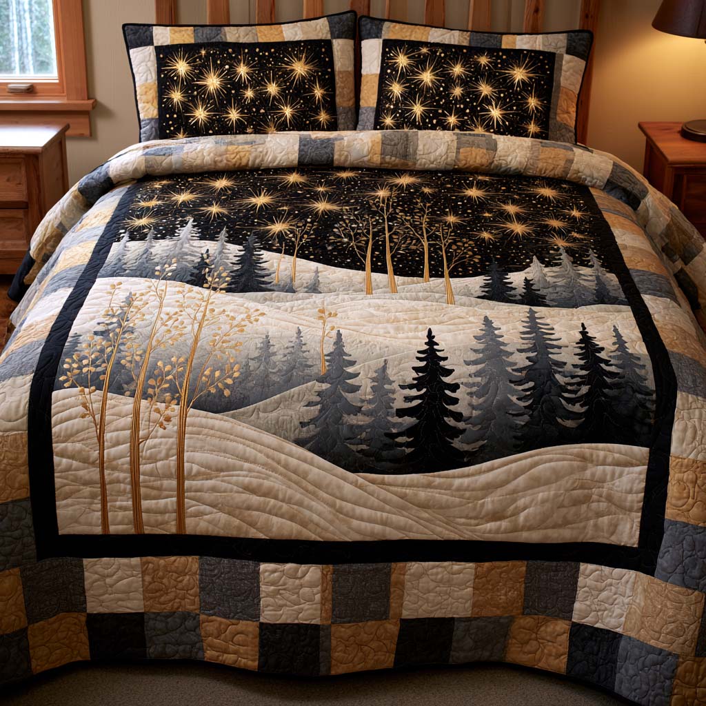 Deep Woodland Wonder Bamboo Quilt Bedding Set