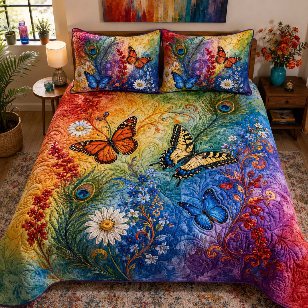 Delicate Wing Beauty Bamboo Quilt Bedding Set