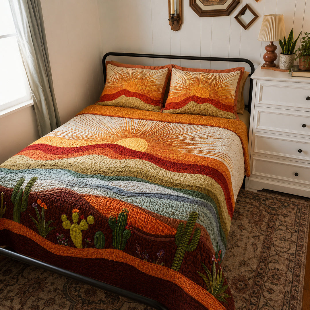 Desert Sun Bamboo Quilt Bedding Set
