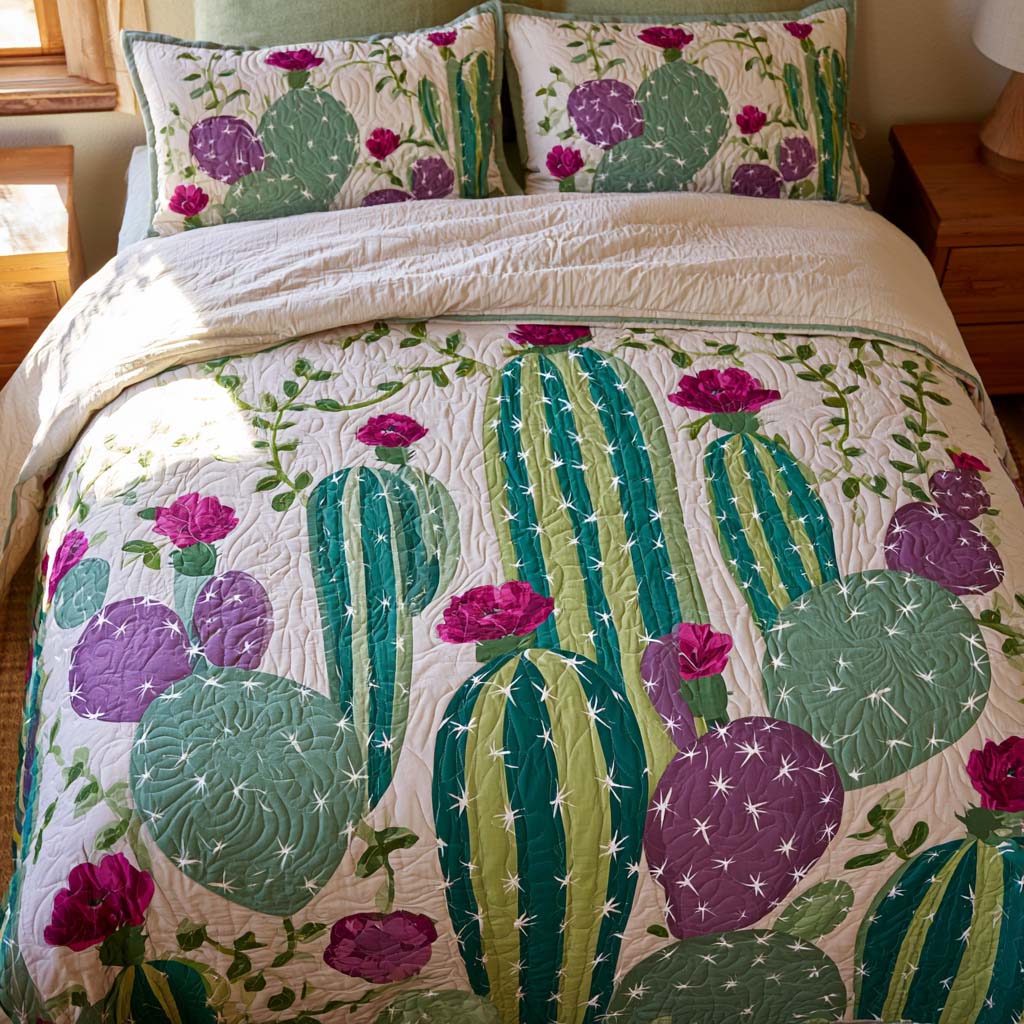 Desert Bloom Magic Bamboo Quilt Bedding Set