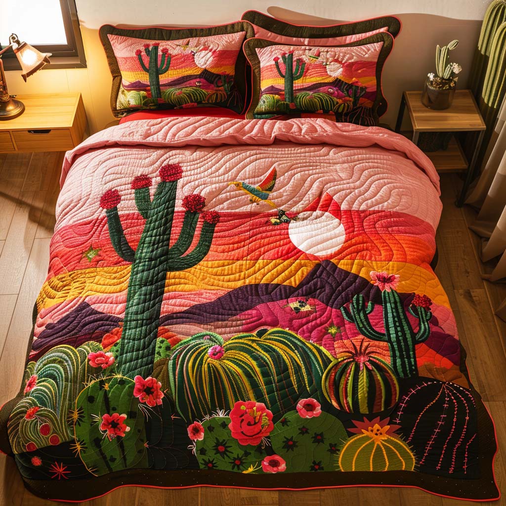 Desert Nature Bliss Bamboo Quilt Bedding Set