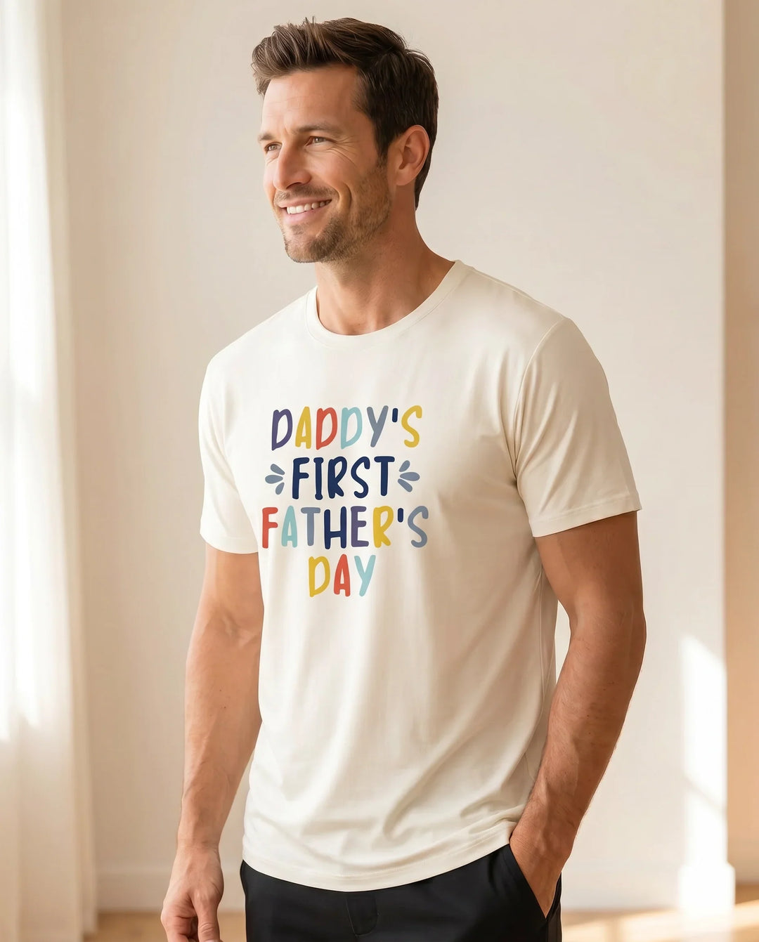 Daddy's First Father's Day Bamboo Men T-Shirt