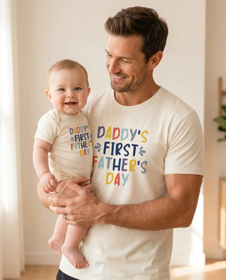 Daddy's First Father's Day Bamboo Men T-Shirt