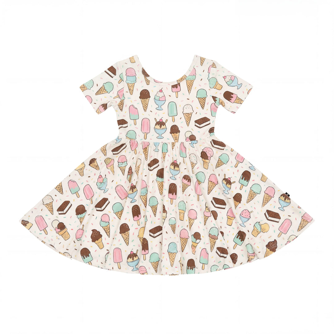 Cute Ice Cream Dessert Bamboo Twirl Dress