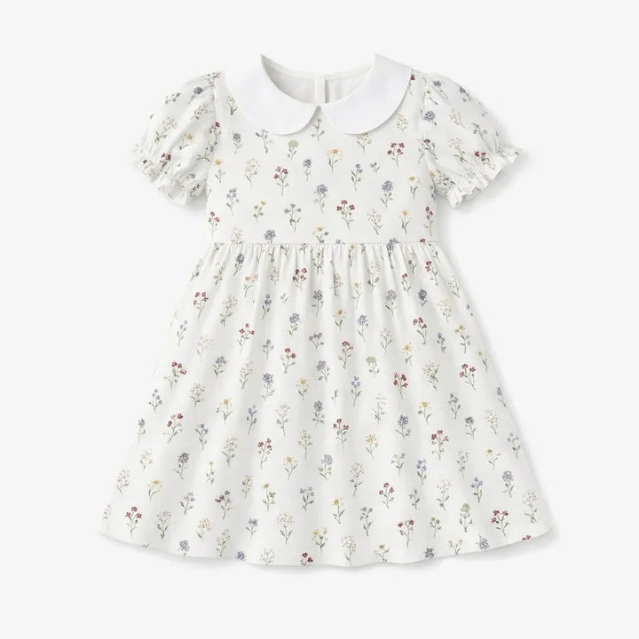 Sweet Small Floral Ditsy Bamboo Peter Pan Collar Dress