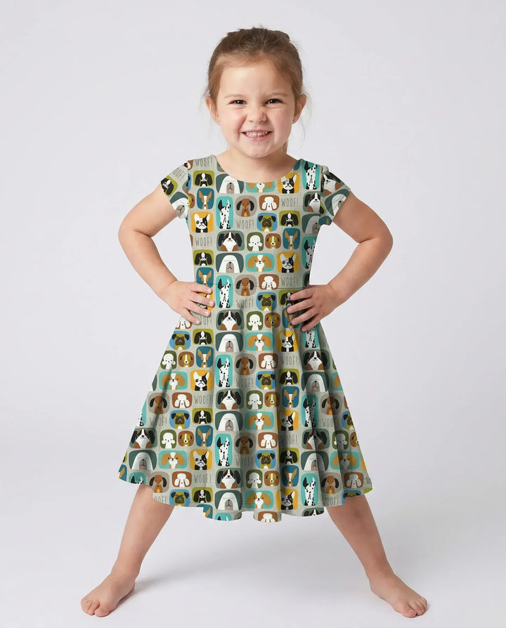 Woof Block Party Bamboo Twirl Dress