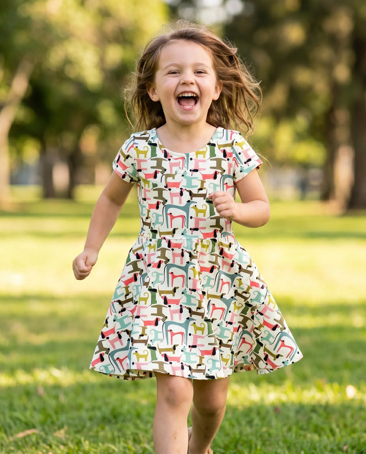 Modern Puppy Parade Bamboo Twirl Dress