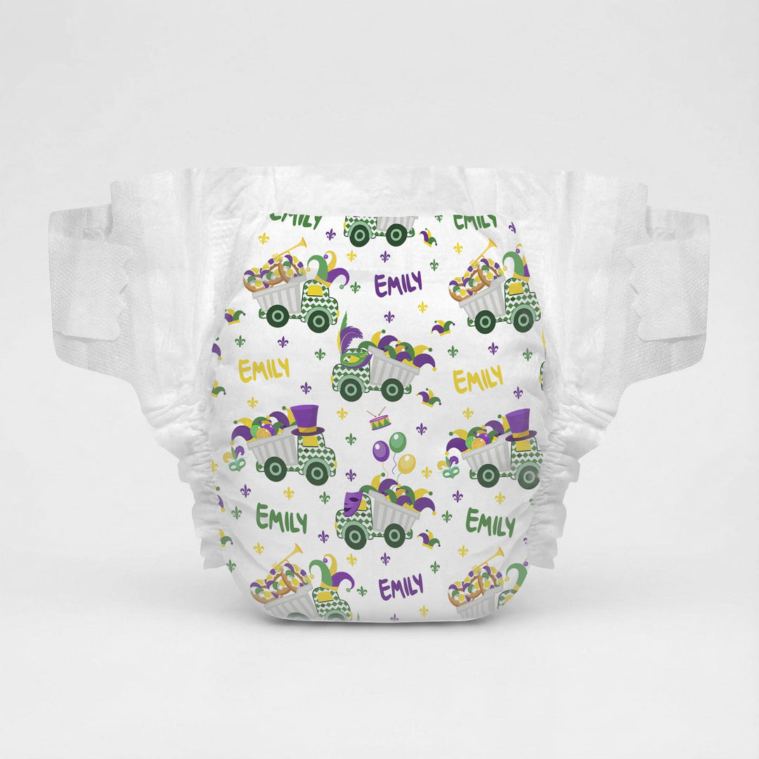 Mardi Gras Trucks Diapers