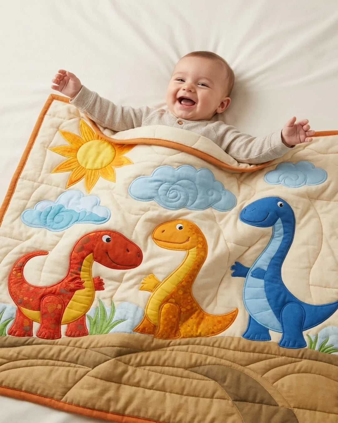 Dinosaur Friends Bamboo Quilt Blanket