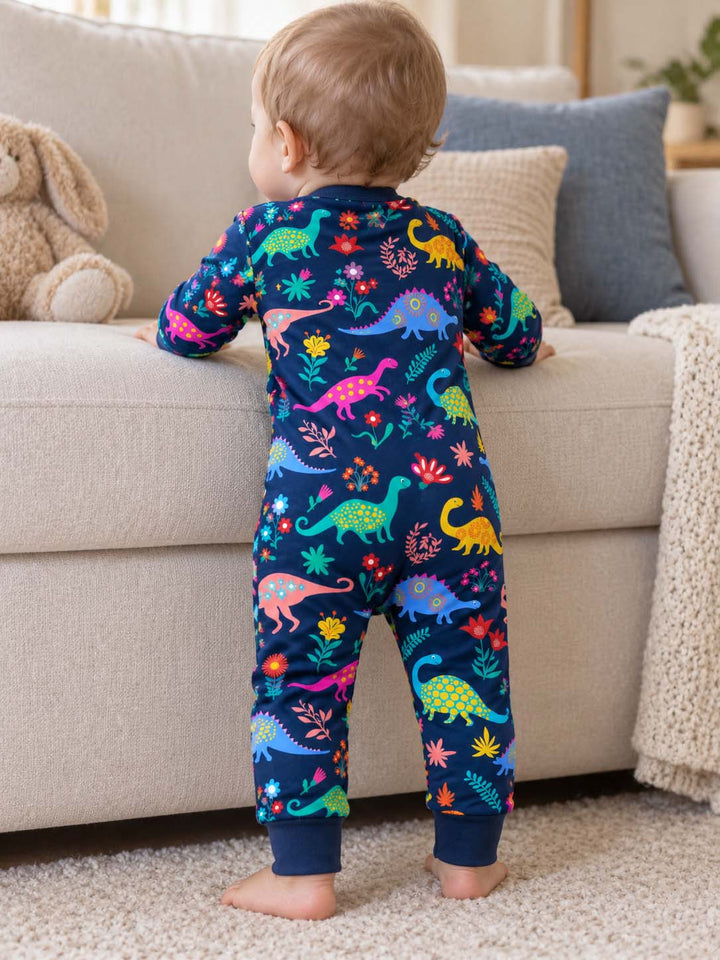 Dinosaur Flower Garden Bamboo Convertible Zippy
