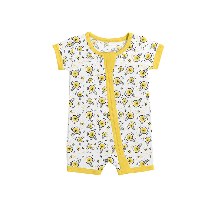 Doodle Bulbs Shorty Zippered Romper