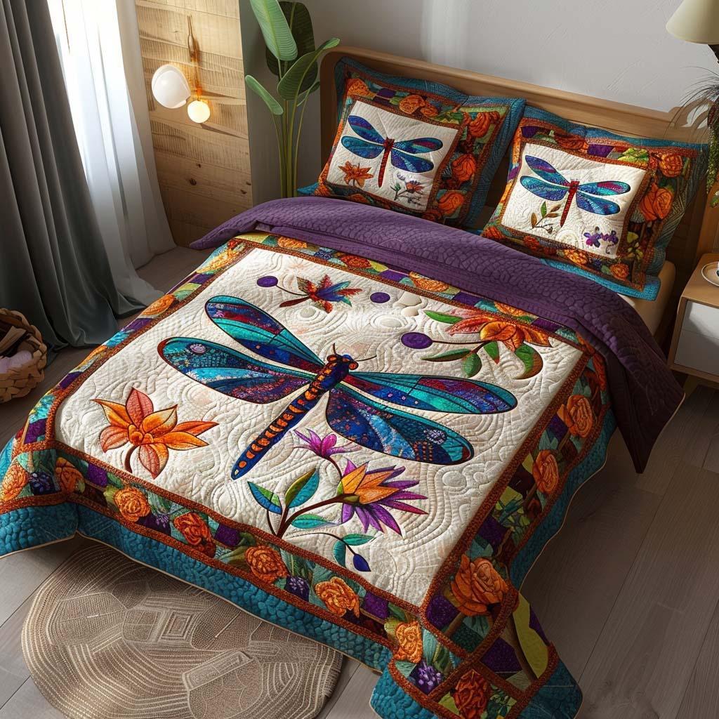 Dragonfly Wild Wonder Bamboo Quilt Bedding Set