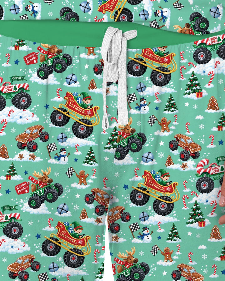 Holiday Monster Truck Bamboo Men's Pajama Set
