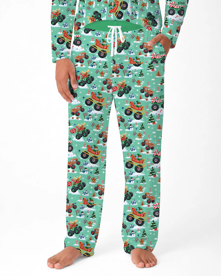 Holiday Monster Truck Bamboo Men's Pajama Set