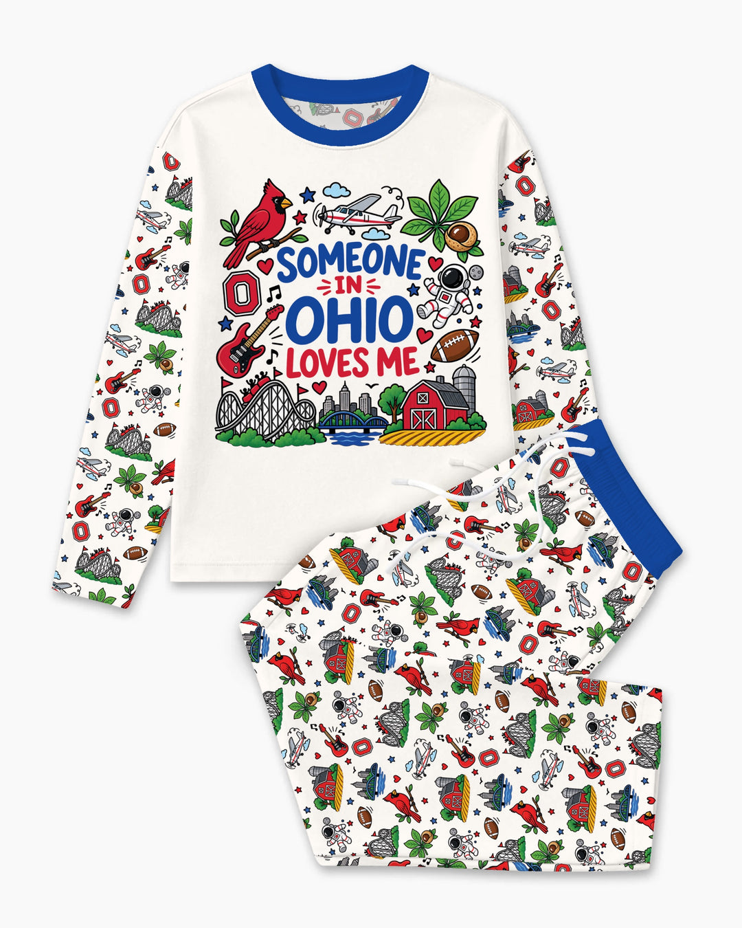 Someone in Ohio Loves Me Bamboo Men's Pajama Set